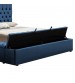 Anna Upholstery Tufted Velvet Fabric Headboard Storage Bed Frame In Multiple Colour & Size